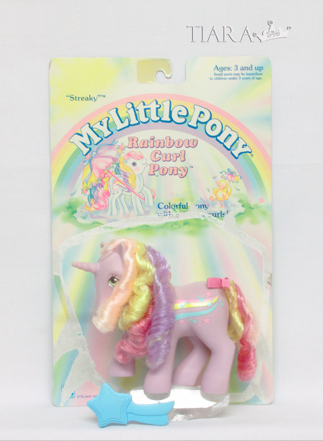MLP G1 Pony Rainbow Curl Streaky Complete With Card